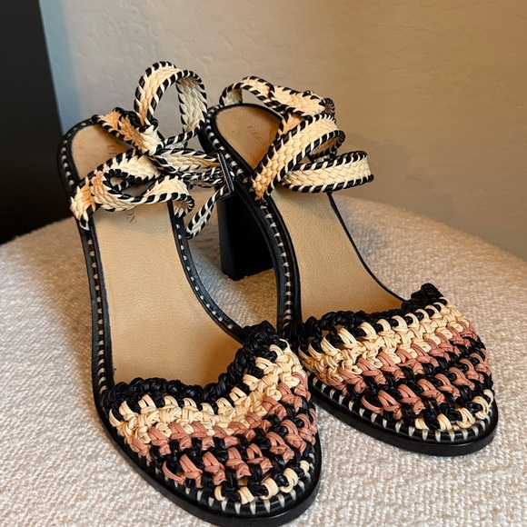 Ulla Johnson Deia High Heel Strappy Sandals in Cameo Size 40 - Picture 3 of 7